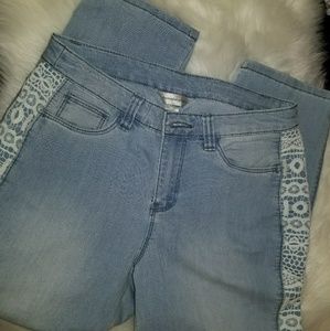 Christopher & Banks  size 6  lace and jean capris